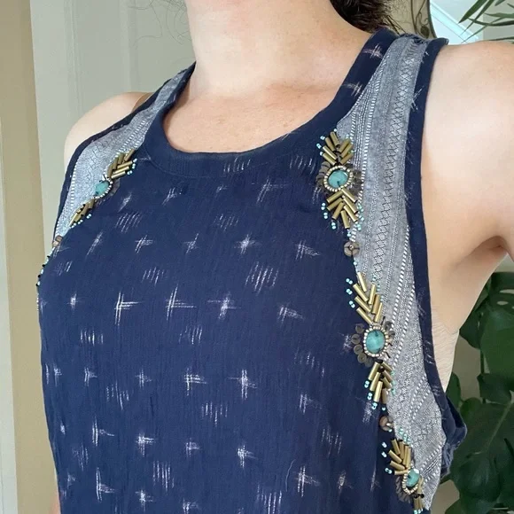 Miss Me beaded hi-low tunic XS - Picture 5 of 10